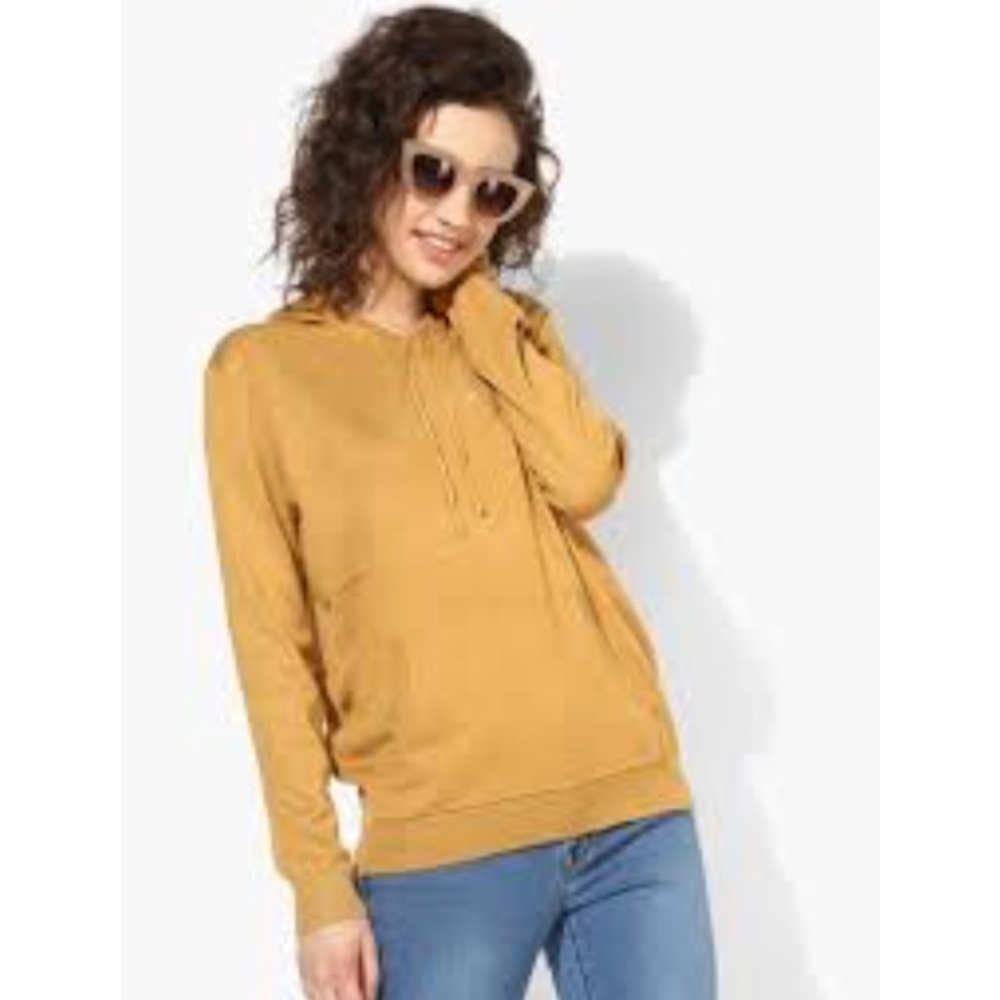 Forever 21 mustard knit hoodie